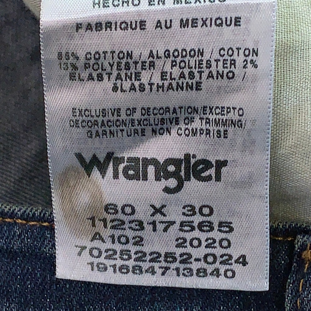 Wrangler Mens 60x30 Blue Authentics Comfort Flex Straight Leg Jeans NWT - Picture 3 of 13